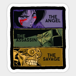 The angel, the assassin, the savage Sticker